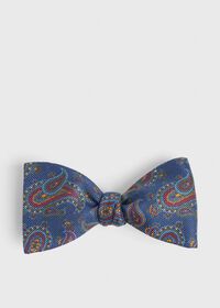Paul Stuart Blue Allover Paisley Bow Tie, thumbnail 1