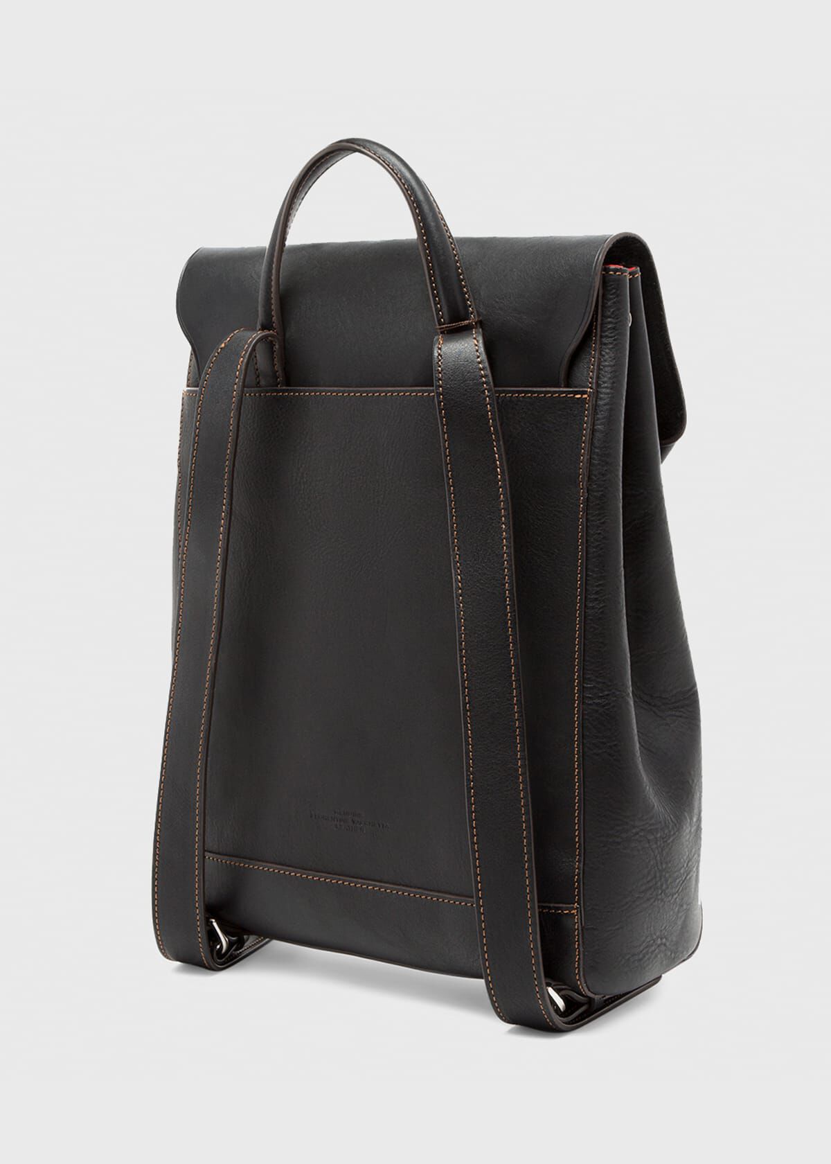 Textured Bridle Leather Backpack