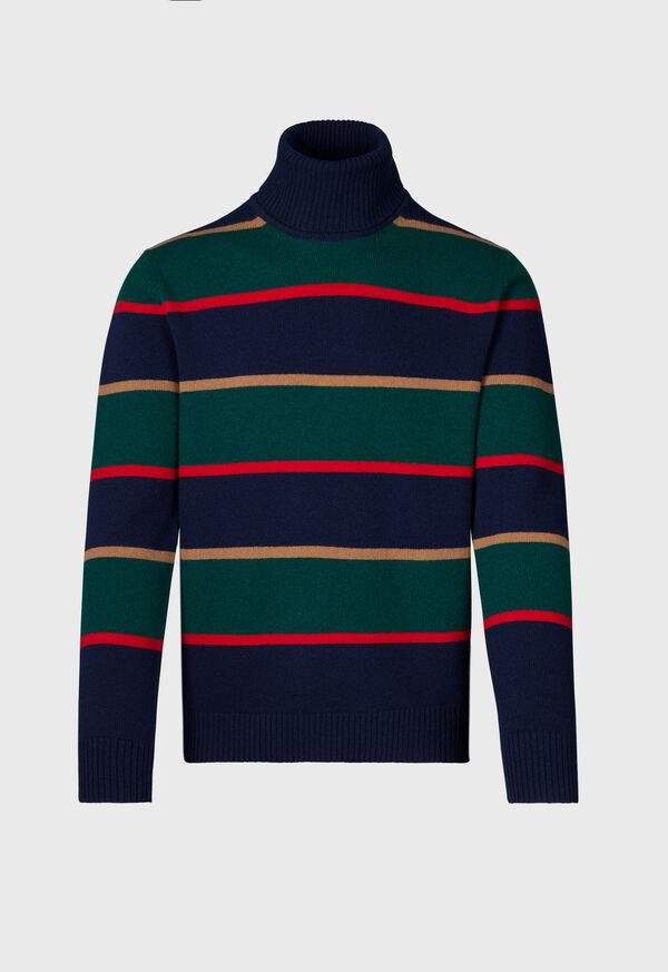 Paul Stuart Wool Regimental Stripe Turtleneck, image 1