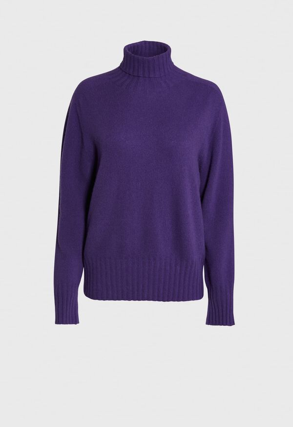 Paul Stuart Bright Purple Wool Blend Turtleneck, image 1