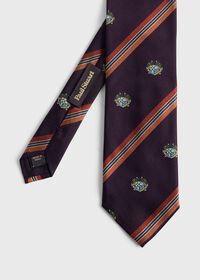 Paul Stuart Woven Silk Club Tie, thumbnail 1