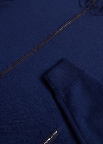 Paul Stuart Double Faced Wool Jersey Zip Cardigan