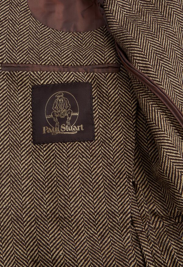 Paul Stuart Herringbone Linen & Wool Highlander Jacket, image 4