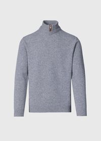 Paul Stuart Wool & Cashmere Mock Neck Zip Sweater, thumbnail 1