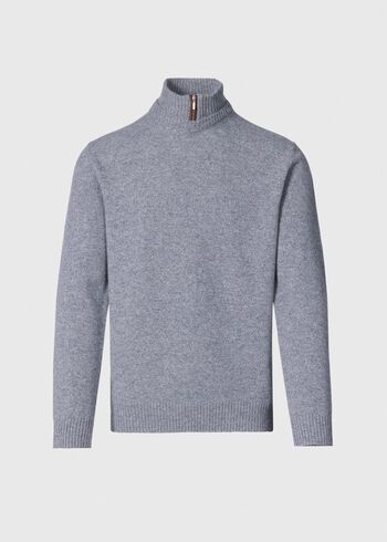 Paul Stuart Wool & Cashmere Mock Neck Zip Sweater