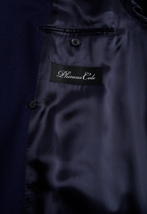Paul Stuart Navy Double Breasted Military Coat, image 3