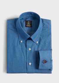Paul Stuart Cotton Washed Denim Sport Shirt, thumbnail 1