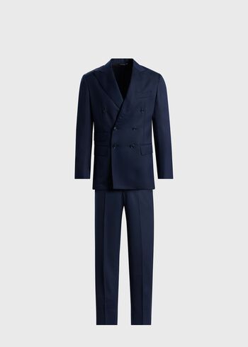Paul Stuart Wool Twill Double Breasted Suit