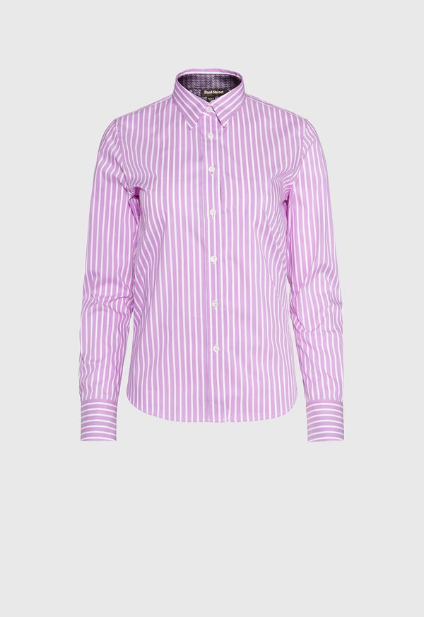 Paul Stuart Stripe Floral Contrast Blouse, image 1