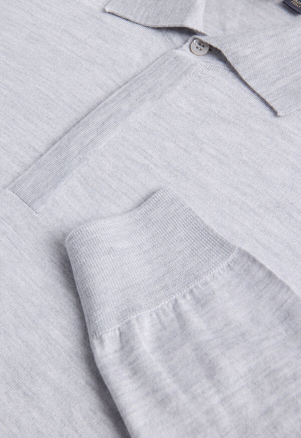 Paul Stuart Cashmere & Silk Long Sleeve Polo, image 2