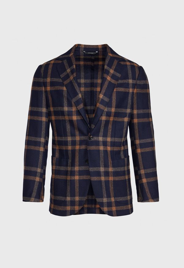 Paul Stuart Tan Windowpane Jacket, image 1