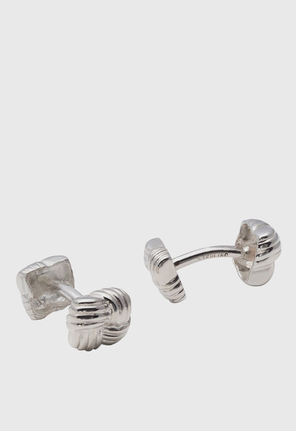 Paul Stuart Sterling Silver Square Basketweave Cufflinks, image 1