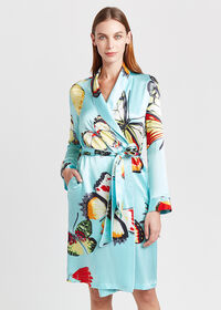 Paul Stuart Silk Butterfly Motif Kimono, thumbnail 3