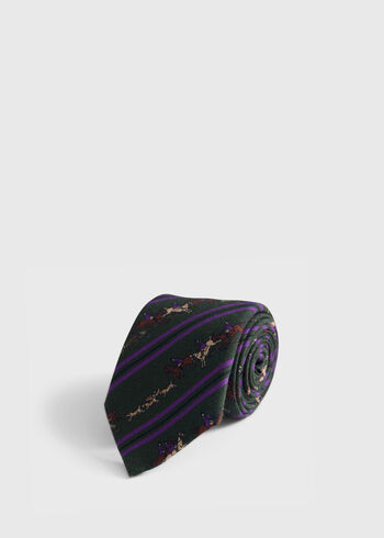 Paul Stuart Woven Silk Rider Motif Tie