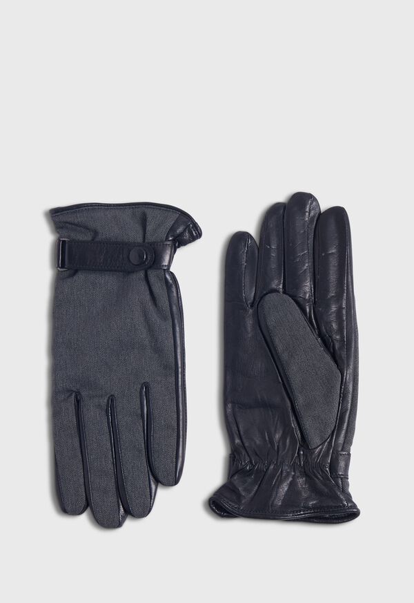 Paul Stuart Knit and Leather Two Tone Glove, image 1