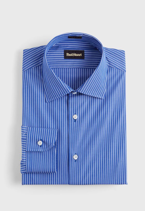 Paul Stuart Blue Chalk Stripe Dress Shirt, image 1