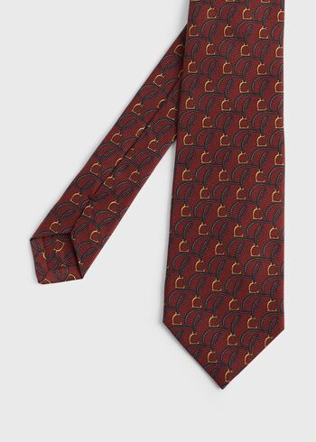 Paul Stuart Printed Silk Belts and Bits Tie