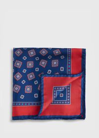 Paul Stuart Silk Tossed Medallion Pocket Square, thumbnail 1