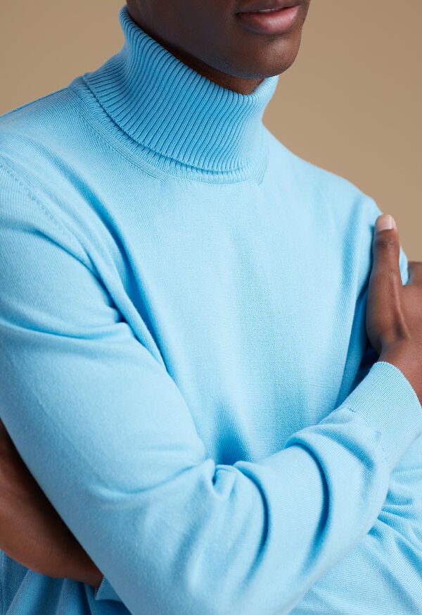 Paul Stuart Baby Blue Turtleneck Detail, image 1