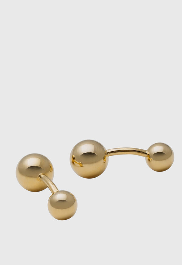Paul Stuart Gold Double-Sided Ball Cufflinks, image 1