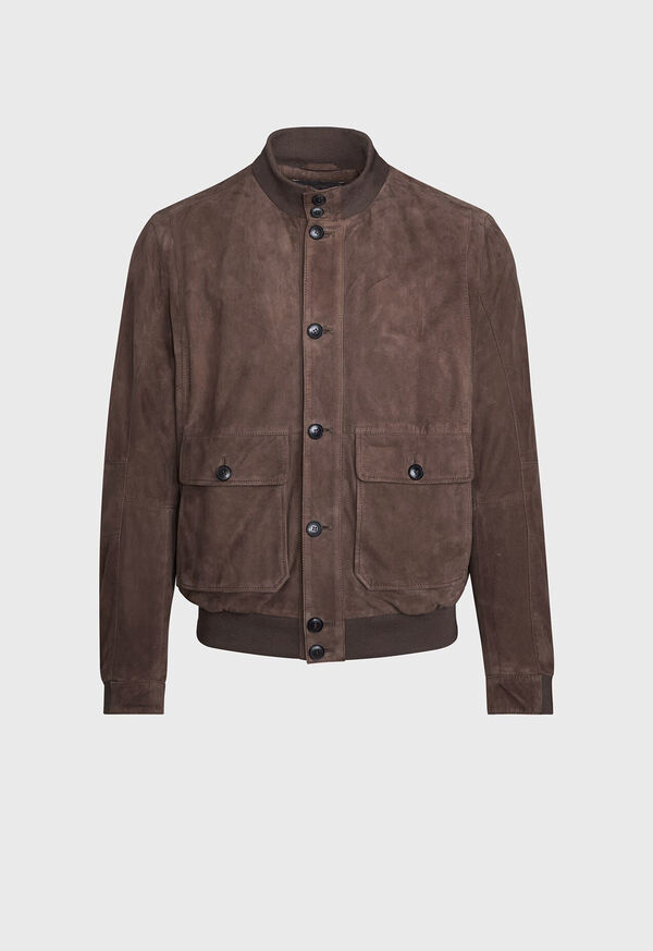 Paul Stuart Suede Bomber Jacket, image 1