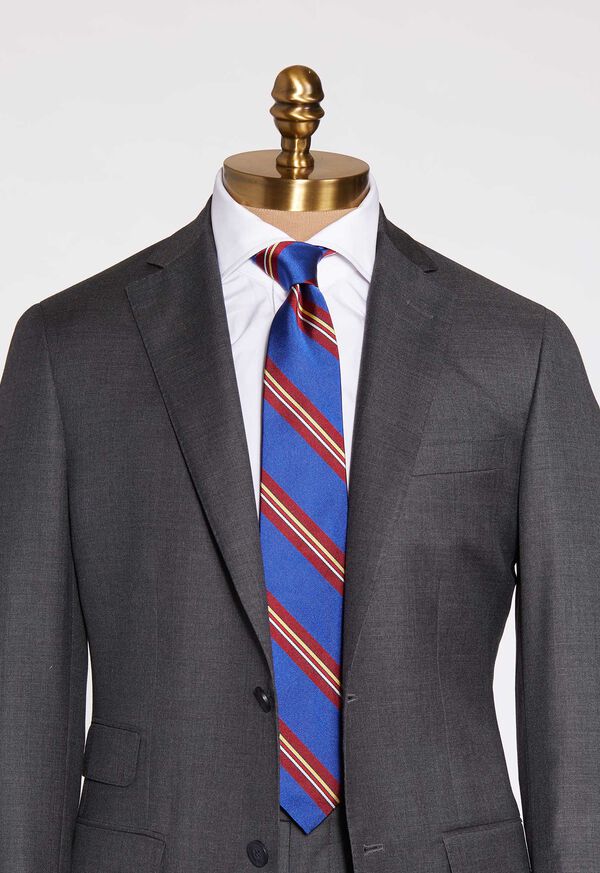 Paul Stuart Brown Deco Stripe Tie, image 2