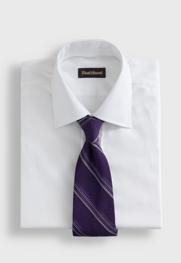 Paul Stuart Silk Grenadine Stripe Tie, image 2