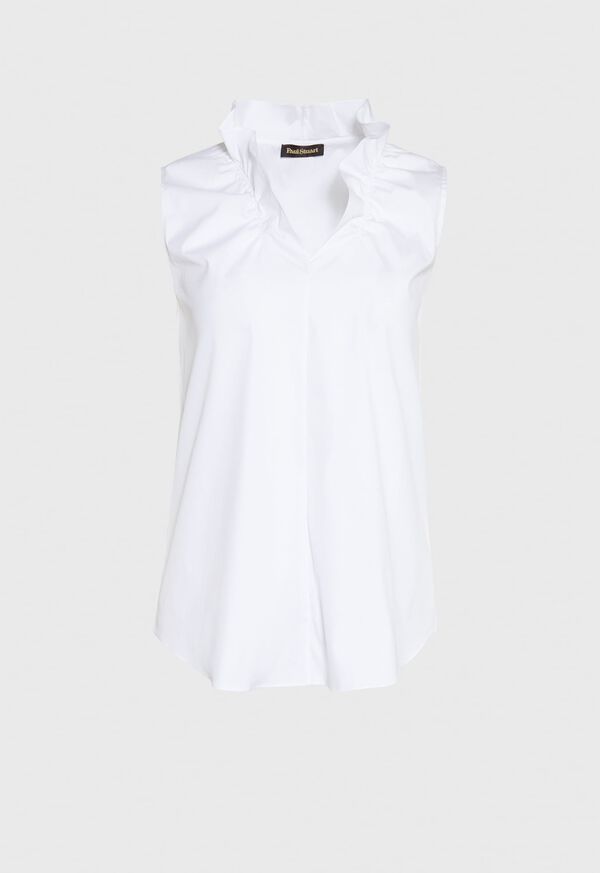 Paul Stuart Sleeveless Top with Ruffle, image 1