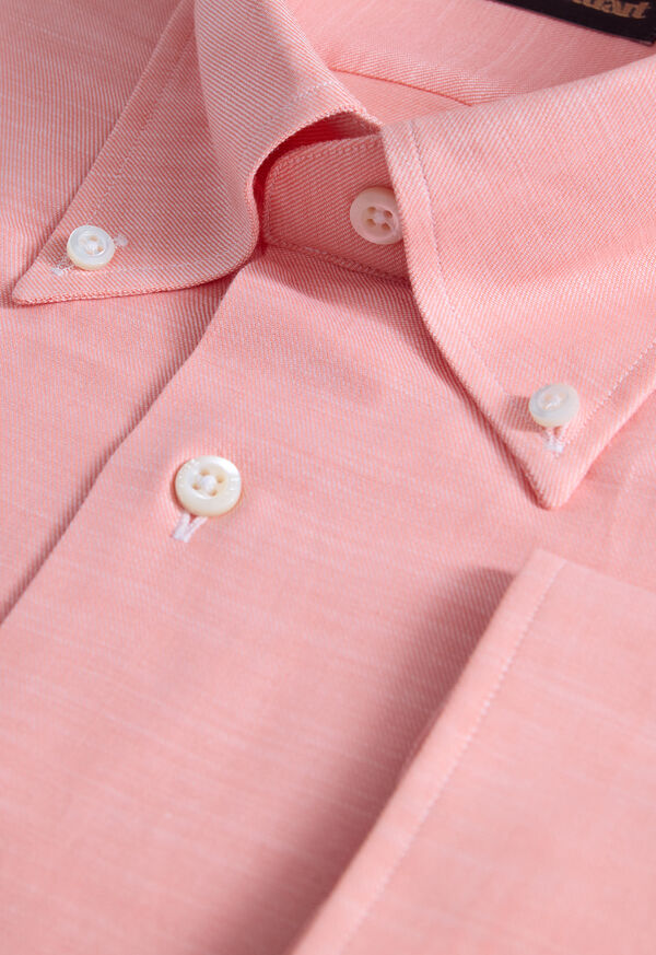 Paul Stuart Cotton Twill Logo Sport Shirt, image 2