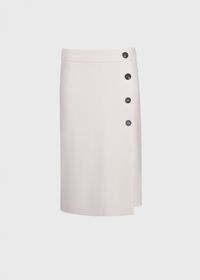 Paul Stuart Ponte Button Front A-line Skirt, thumbnail 1