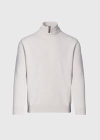 Paul Stuart Wool & Cashmere Mock Neck Zip Sweater, thumbnail 1