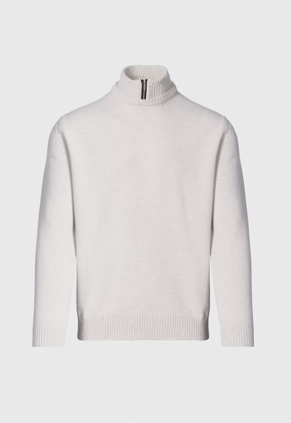 Paul Stuart Wool & Cashmere Mock Neck Zip Sweater, image 1