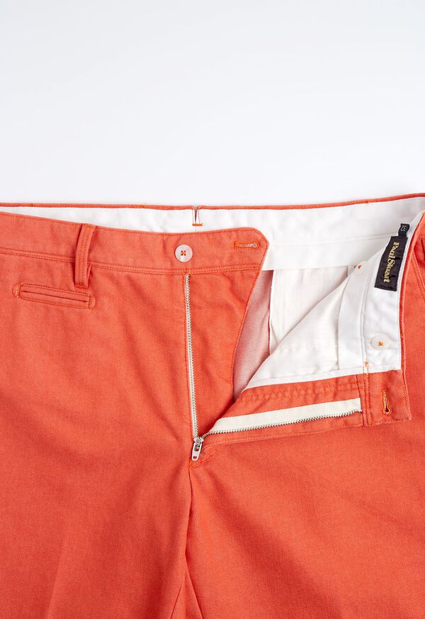 Paul Stuart Orange Cotton Blend Denim Pant, image 2