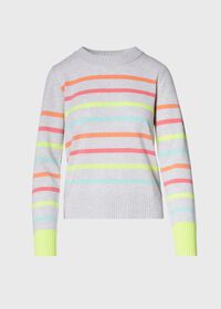 Paul Stuart Crewneck Multicolor Stripe Sweater, thumbnail 1