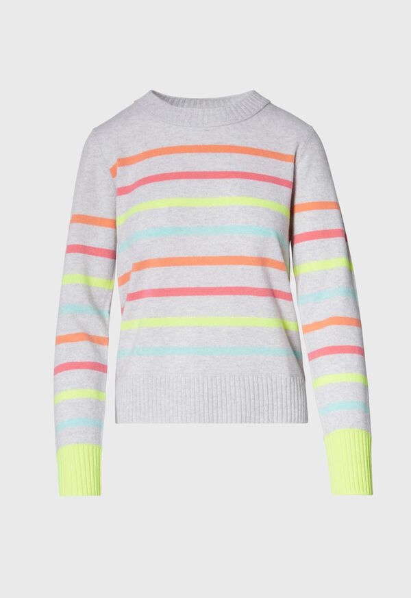 Paul Stuart Crewneck Multicolor Stripe Sweater, image 1
