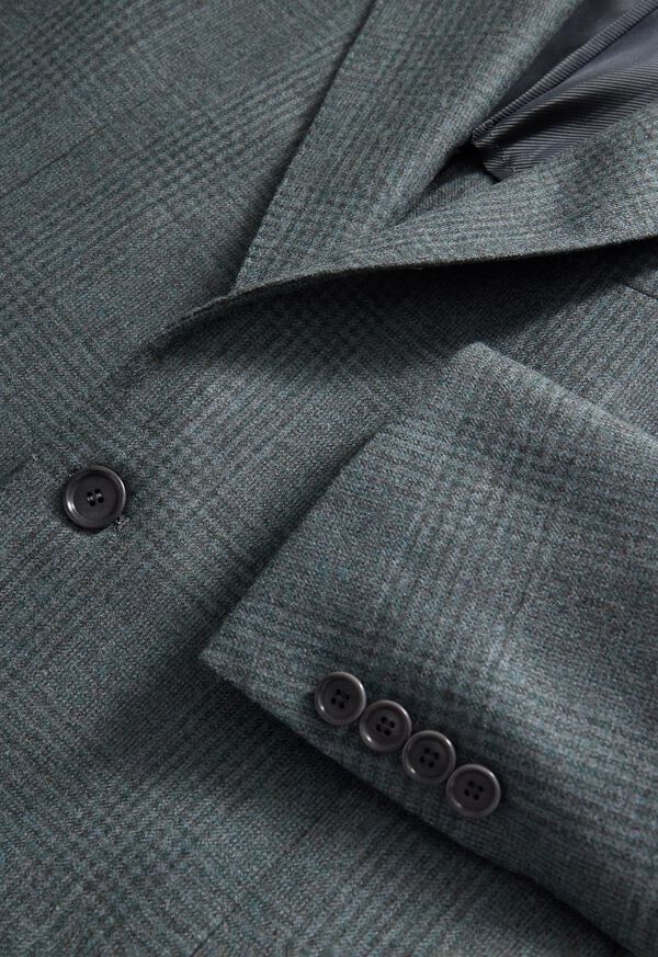 Paul Stuart Sage Tonal Plaid Flannel Suit, image 3