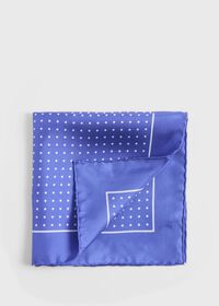 Paul Stuart Silk Twill Dot Print Pocket Square, thumbnail 1