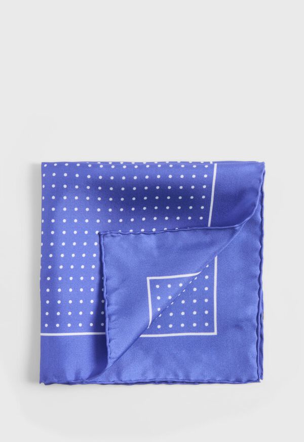 Paul Stuart Silk Twill Dot Print Pocket Square, image 1