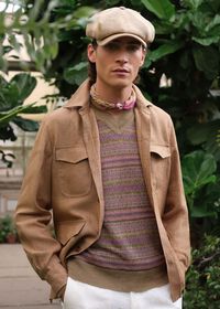 Paul Stuart Linen Houndstooth Safari Jacket, thumbnail 5
