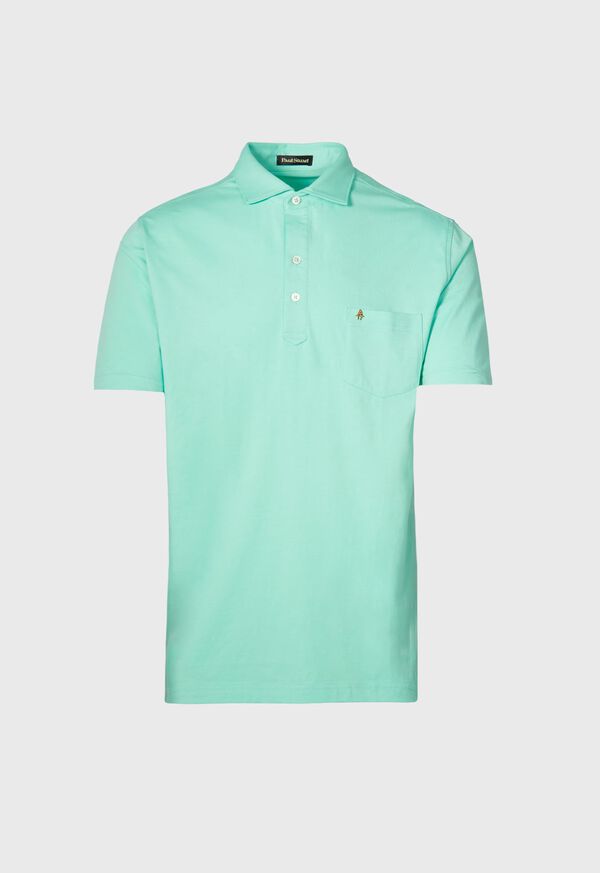 Paul Stuart Pima Cotton Front Pocket Logo Polo, image 1