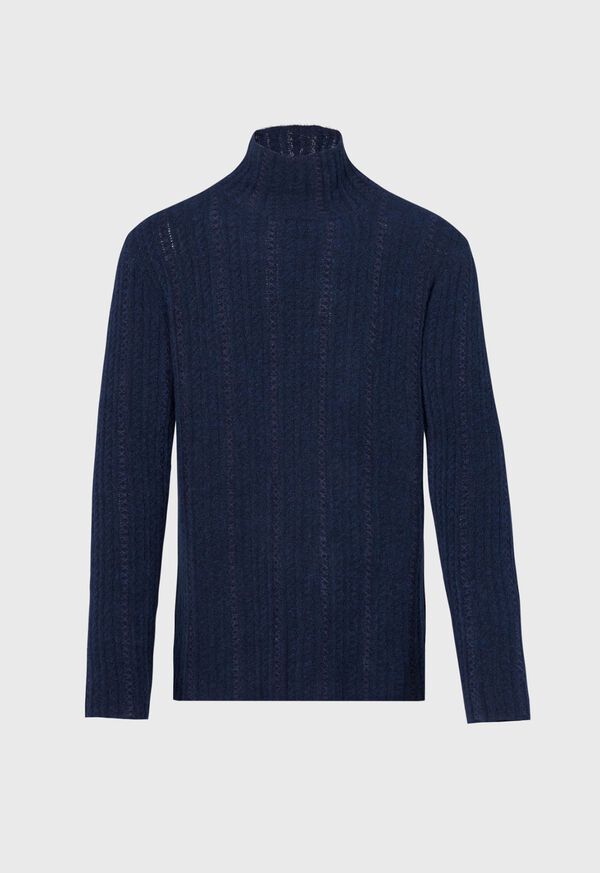 Paul Stuart Deco Rib Mock Neck Pullover Sweater, image 1