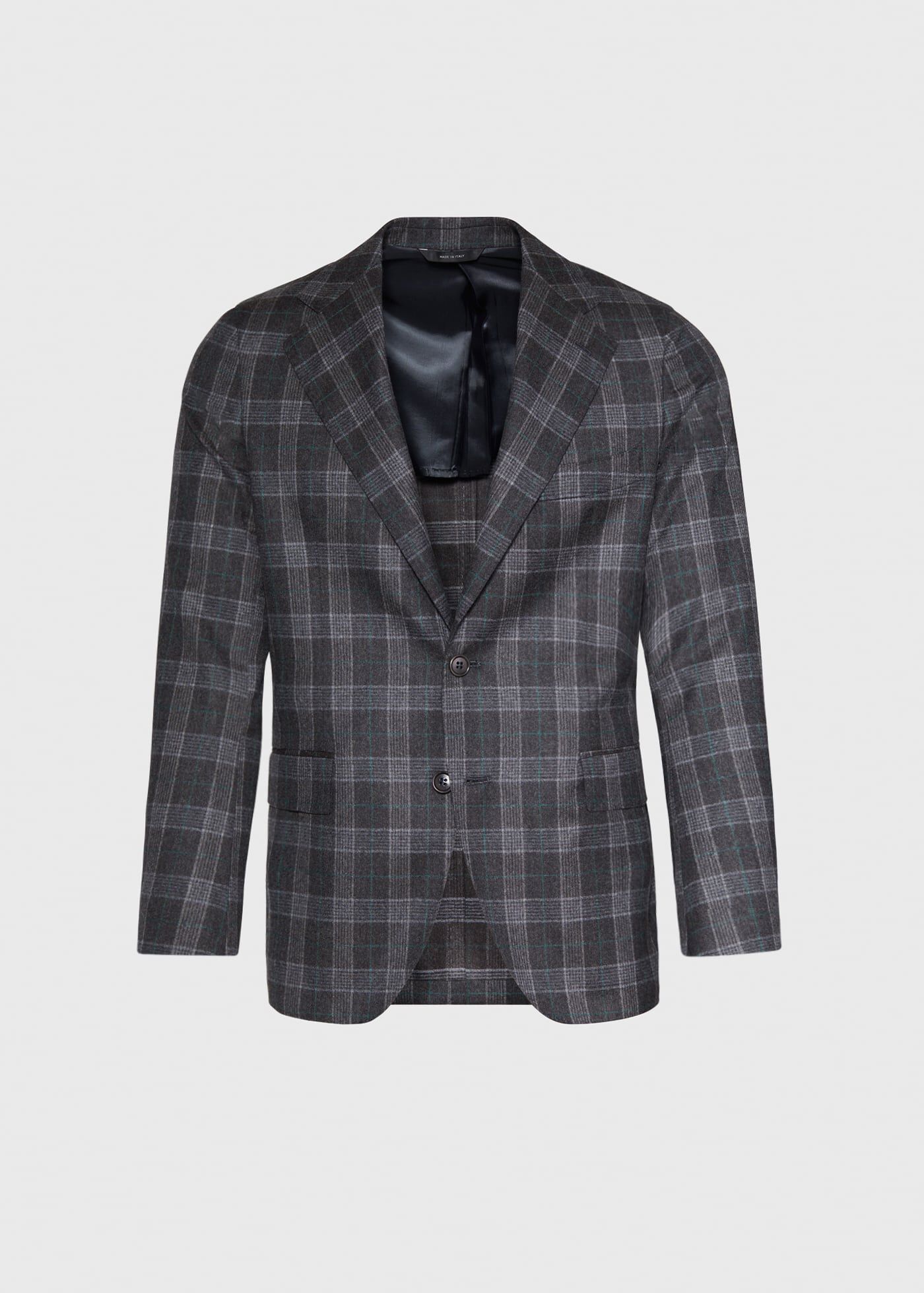 Grey Plaid Wool Suit