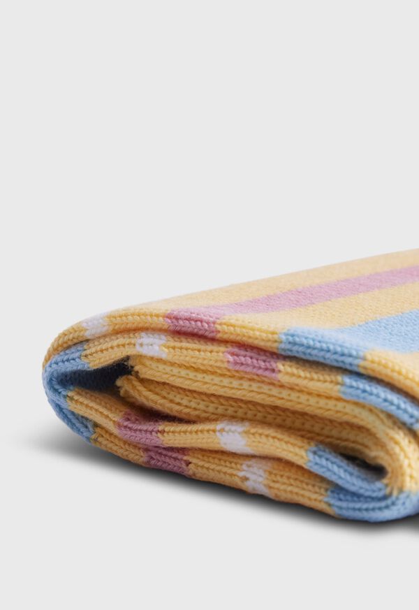 Paul Stuart Cotton Variegated Multicolor Stripe Sock, image 2