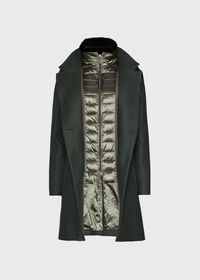 Paul Stuart Wool Blend Fur Coat with Built-In Vest, thumbnail 2