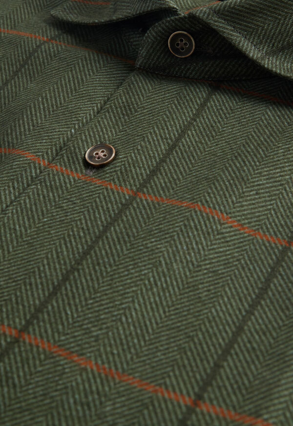 Paul Stuart Brushed Cotton Plaid Sport Shirt, image 2