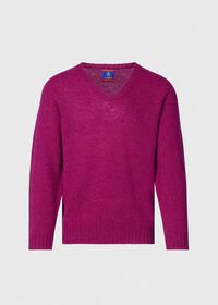 Shetland Wool V-Neck Sweater