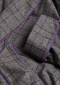 Paul Stuart Grey Plaid Wool Robe, thumbnail 2