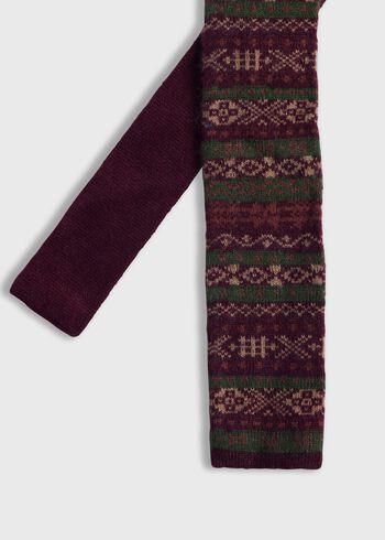 Paul Stuart Cashmere Fair Isle Knit Tie