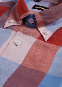 Paul Stuart Linen Buffalo Check Sport Shirt, thumbnail 3