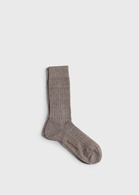 Paul Stuart Linen & Cotton Blend Melange Ribbed Sock, thumbnail 3